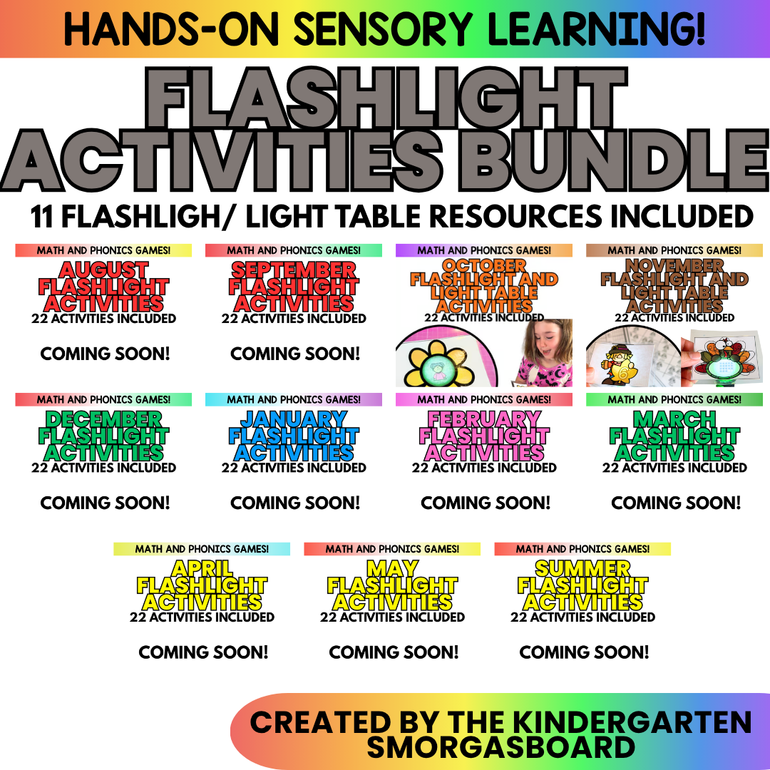Flashlight Activities For The Year! Growing Bundle! 242 Activities!