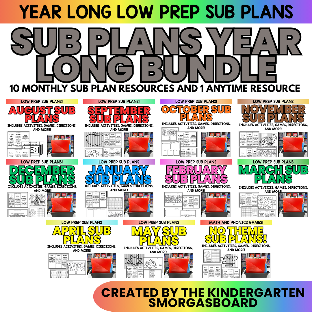Emergency Sub Plans for the Year | 11 Low Prep Substitute Plan Resources