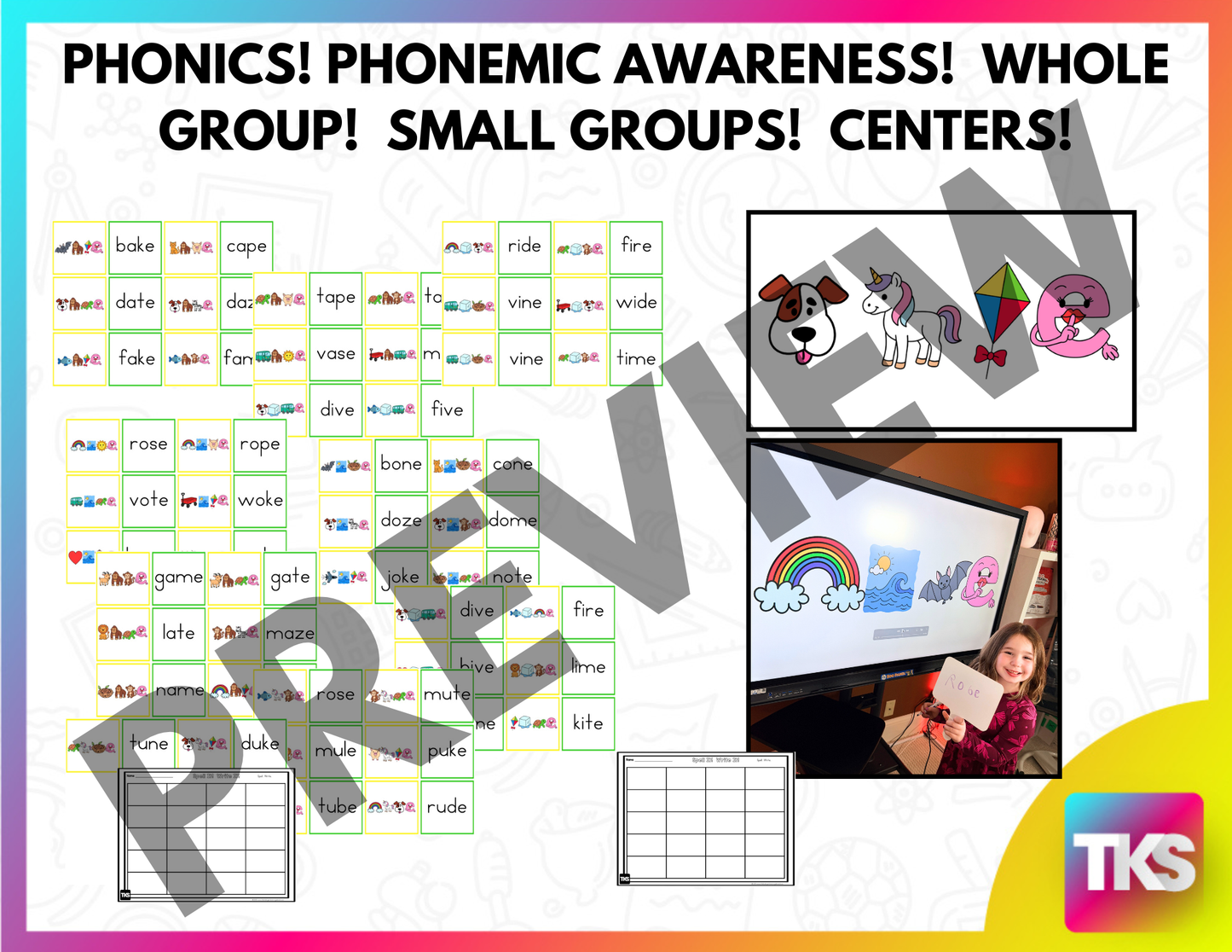 CVCE Centers/Magic E Activities: Mystery Words With Vowels