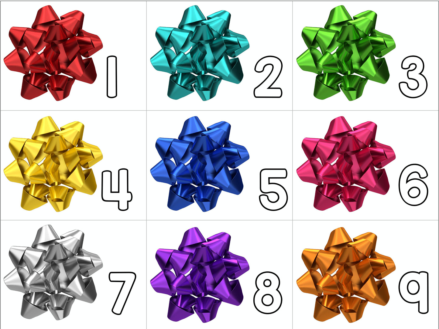 Christmas Bow Counting FREEBIE!