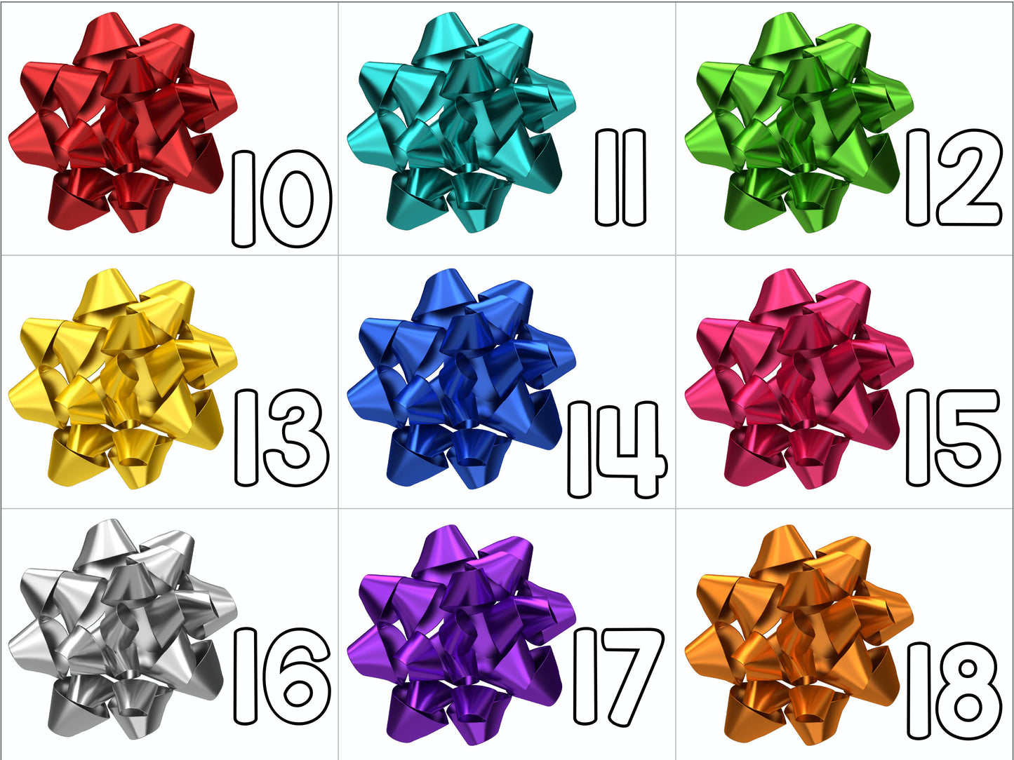 Christmas Bow Counting FREEBIE!