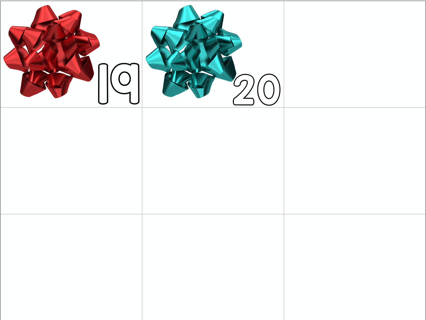 Christmas Bow Counting FREEBIE!
