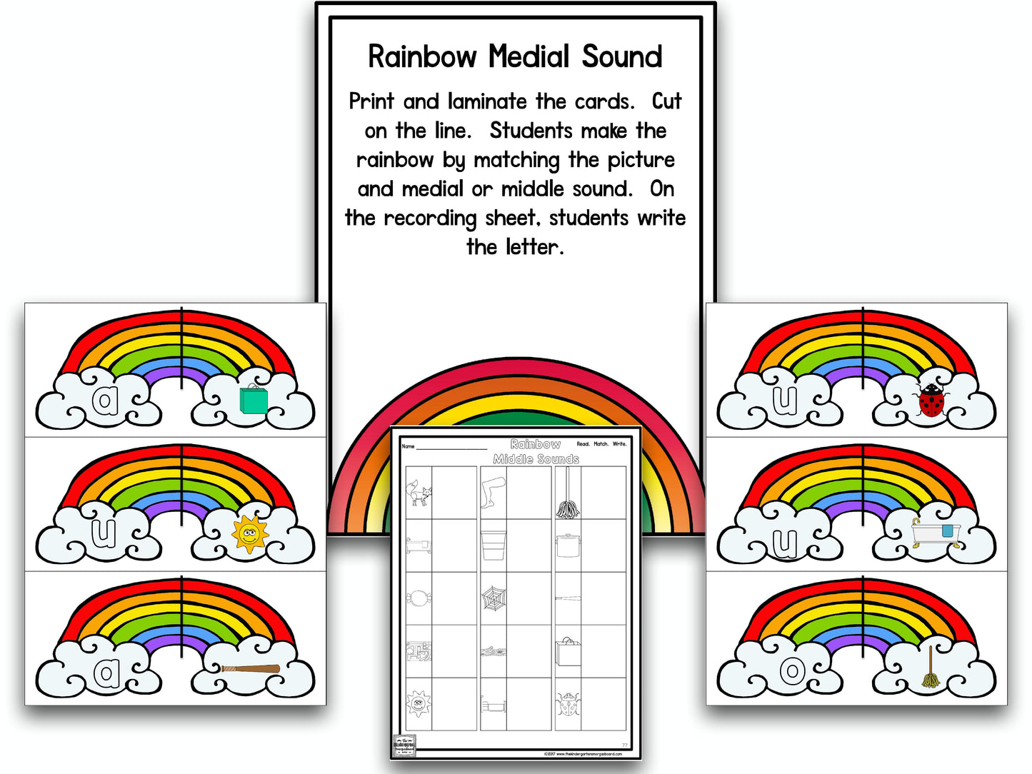 Rainbow Math & Literacy Centers