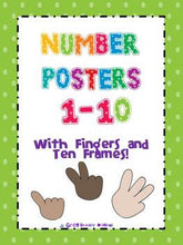 Number Posters 0-10 with Fingers and Ten Frames