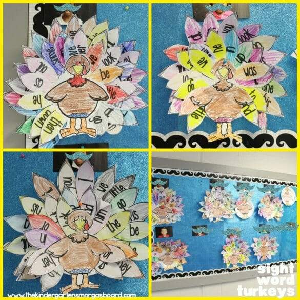 Turkey Thanksgiving Phonics Assessment Project & Activities for Kindergarten