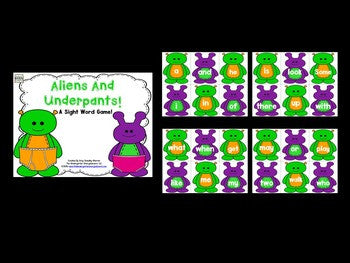 Aliens and Underpants: An Editable Sight Word Game