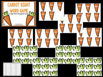 Carrots Editable Sight Word Game
