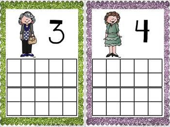 100th Day Granny Ten Frame Cards FREEBIE!