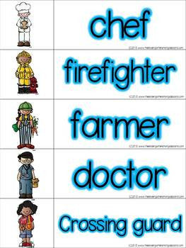 Community Helper Vocabulary Cards FREEBIE!