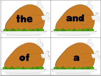 Thanksgiving Sight Words Game