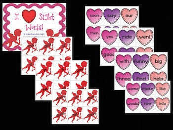 Valentine's Day Sight Words Game
