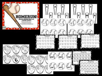 Homerun: Blackline Baseball Math and Literacy Centers
