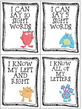 Monster Award Cards FREEBIE!