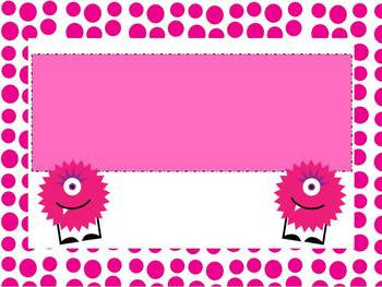 Editable Monster-Themed Clip Chart