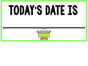 Calendar! I Must Ask You the Date (Monster Theme)