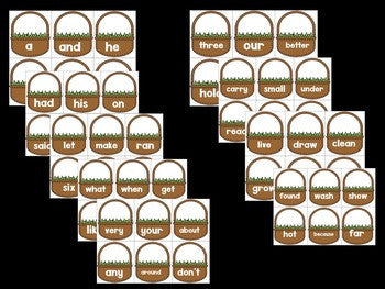 Easter Bunny Sight Words Game