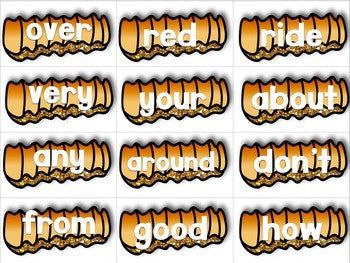 French Fry Editable Sight Words