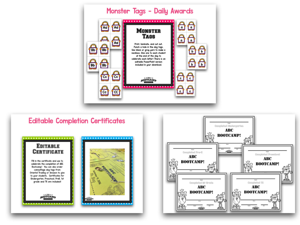 ABC Bootcamp®: A 26-Day Introduction to Letters and Sounds (Monster Theme)