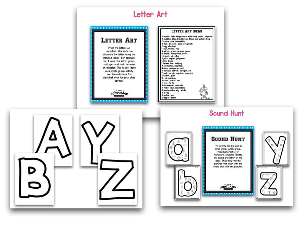 ABC Bootcamp®: A 26-Day Introduction to Letters and Sounds (Monster Theme)