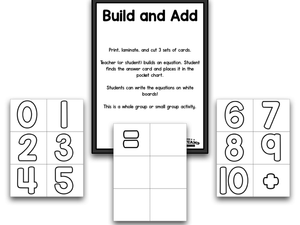 Addition Bootcamp: Adding to 10 (No Theme)