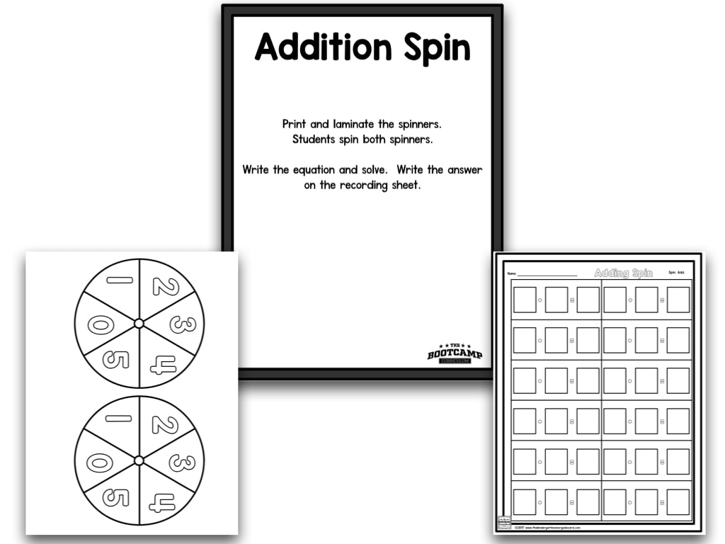 Addition Bootcamp: Adding to 10 (No Theme)