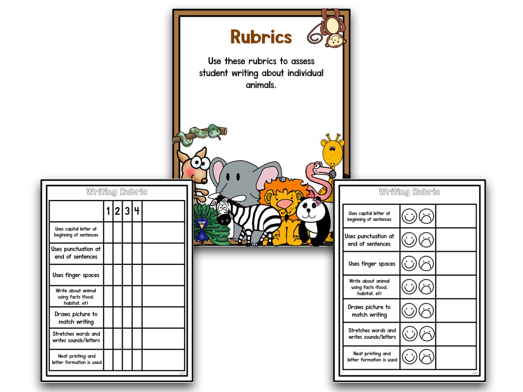 Zoo Animals: A Research and Writing Project PLUS Centers!
