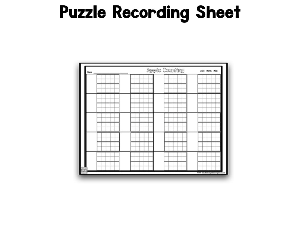 Apple Numbers & Counting Puzzles & Spinners
