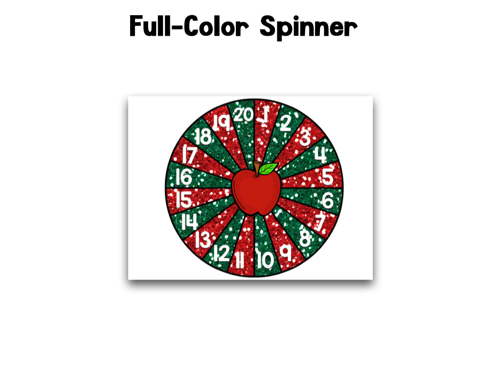 Apple Numbers & Counting Puzzles & Spinners