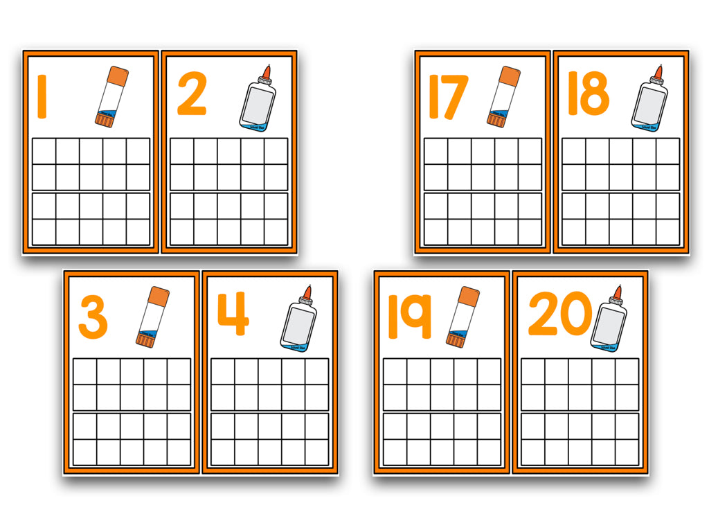 Back to School Ten Frame Cards