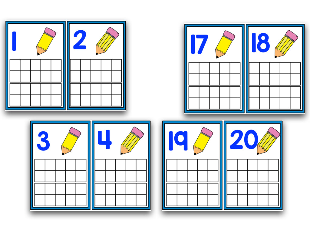 Back to School Ten Frame Cards