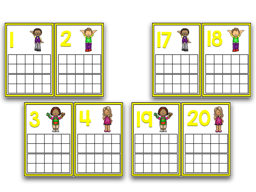 Back to School Ten Frame Cards