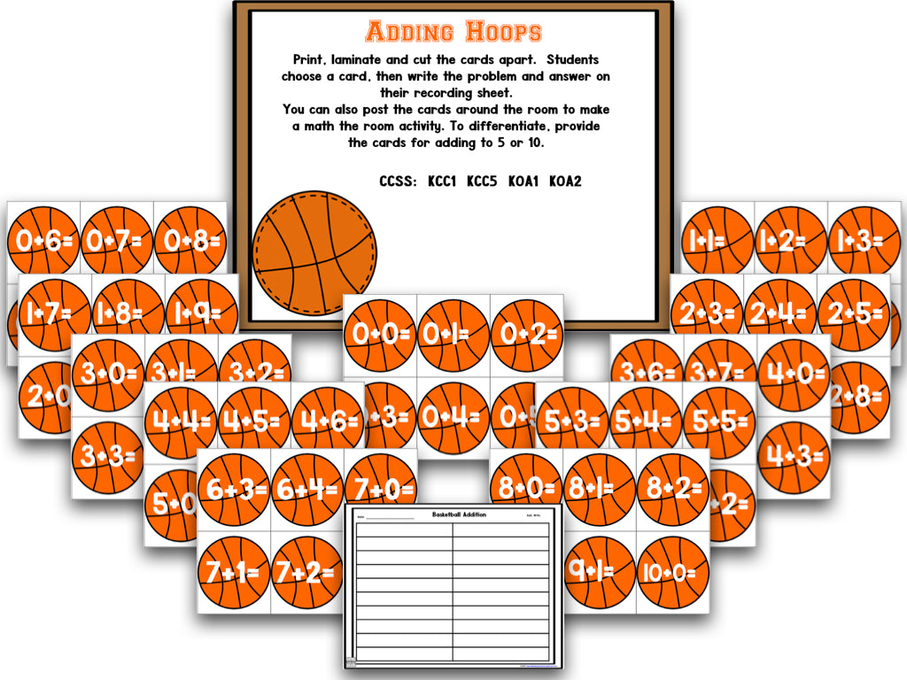 Basketball Math and Literacy Centers!