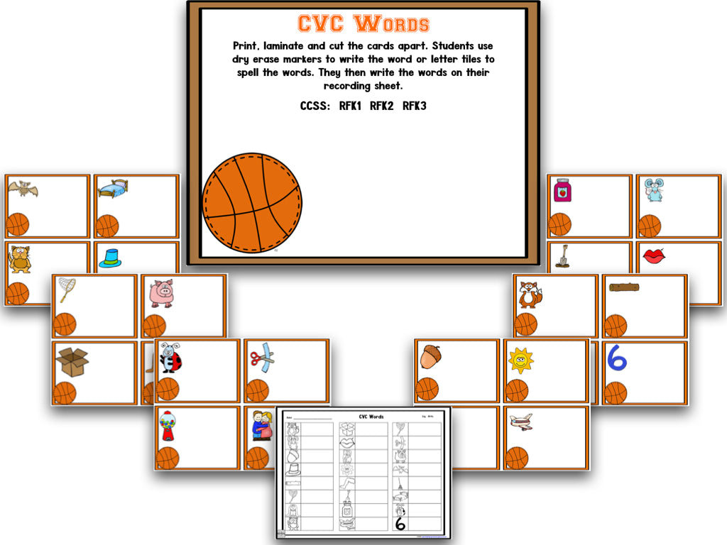 Basketball Math and Literacy Centers!