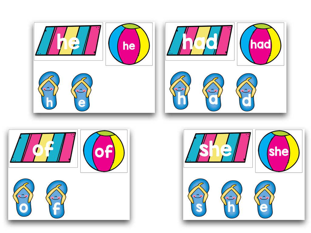 Headed to the Beach Editable Sight Words