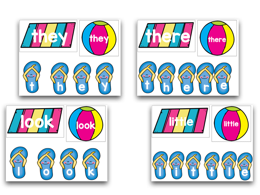 Headed to the Beach Editable Sight Words