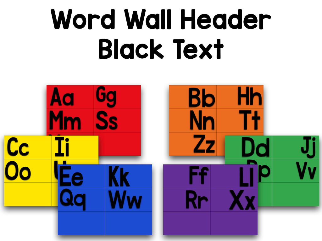 Colorful Sight Word Cards