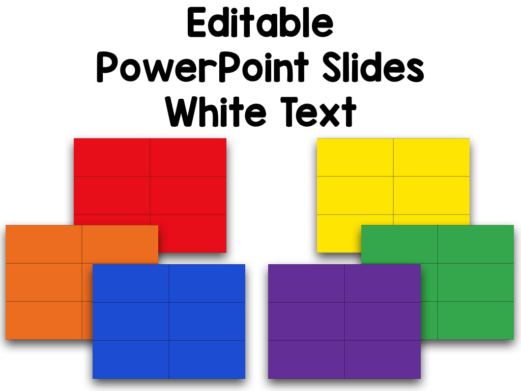 Colorful Sight Word Cards