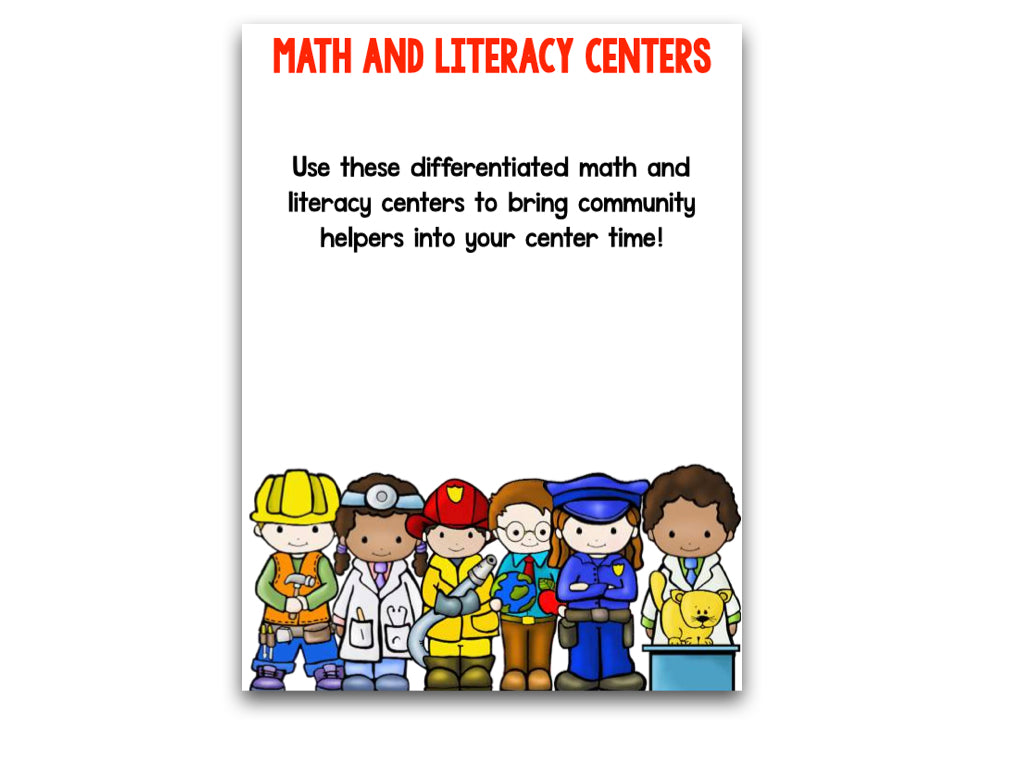 Community Helpers: A Research and Writing Project PLUS Centers!