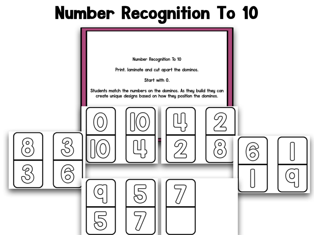 Domino Math & Literacy Games
