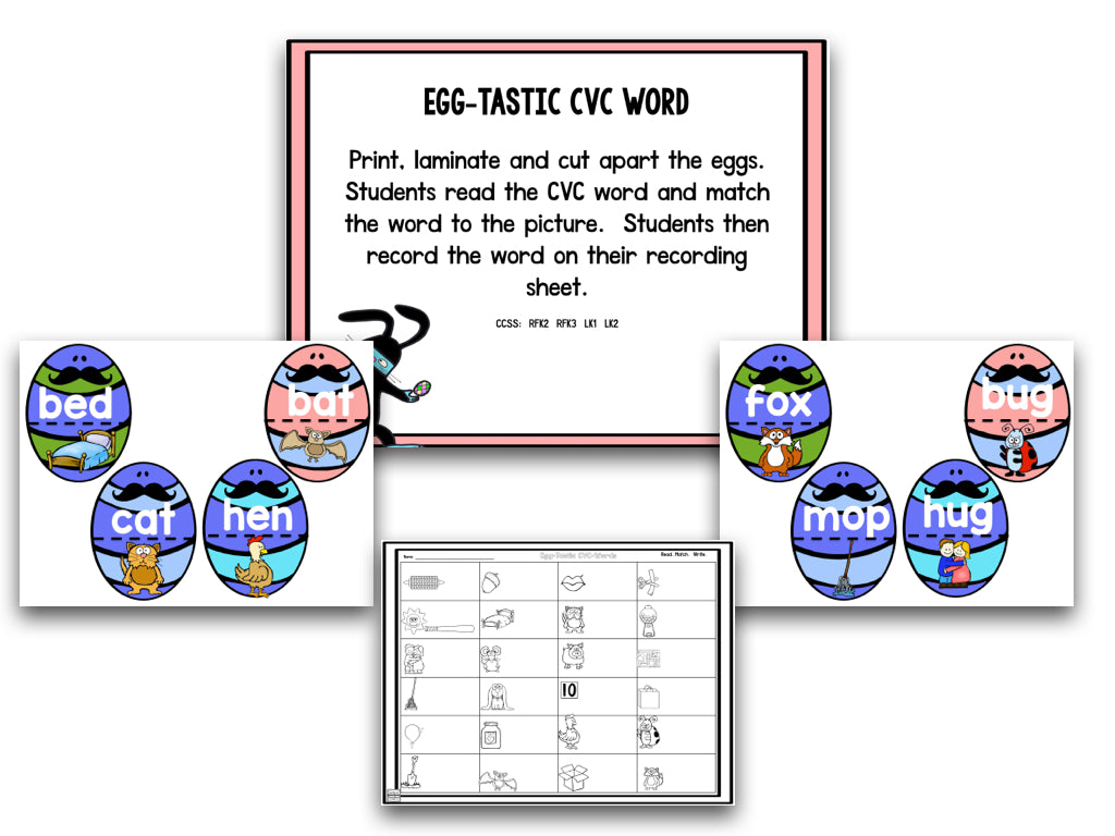 HIGH-YA! Ninja Bunny Easter Math and Literacy Centers