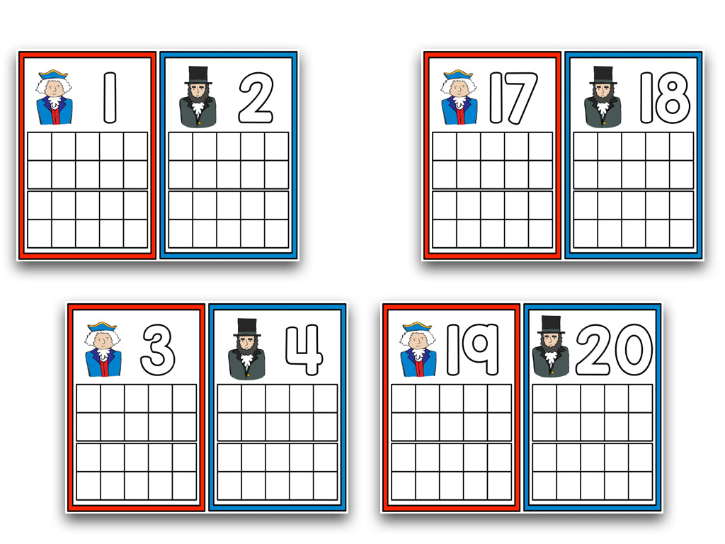February Ten Frame Cards