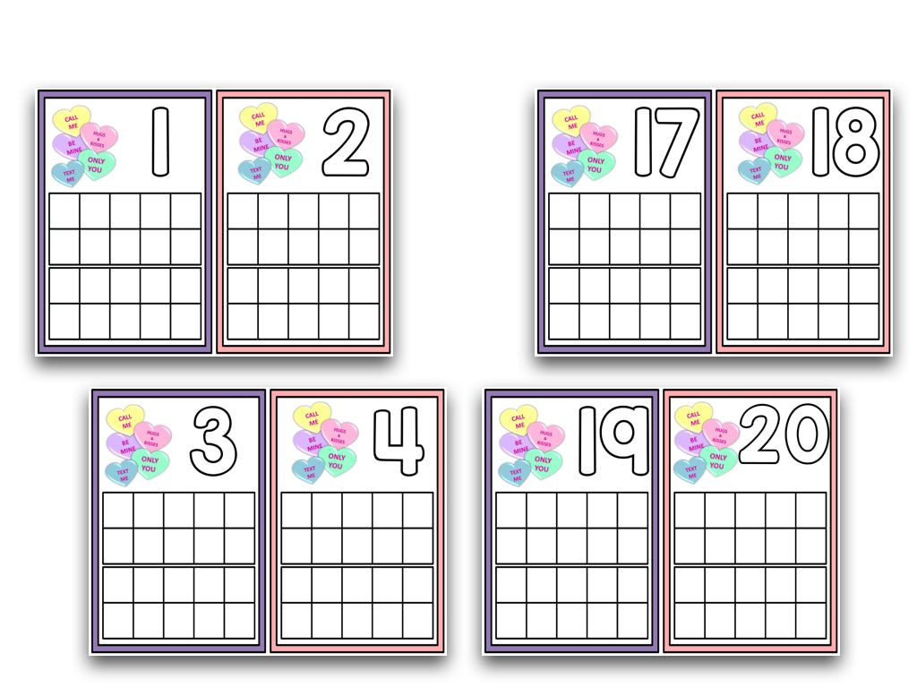 February Ten Frame Cards