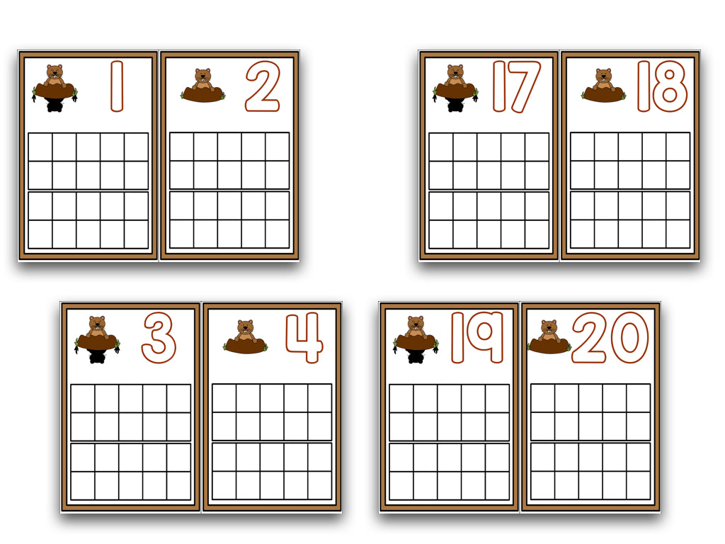 February Ten Frame Cards