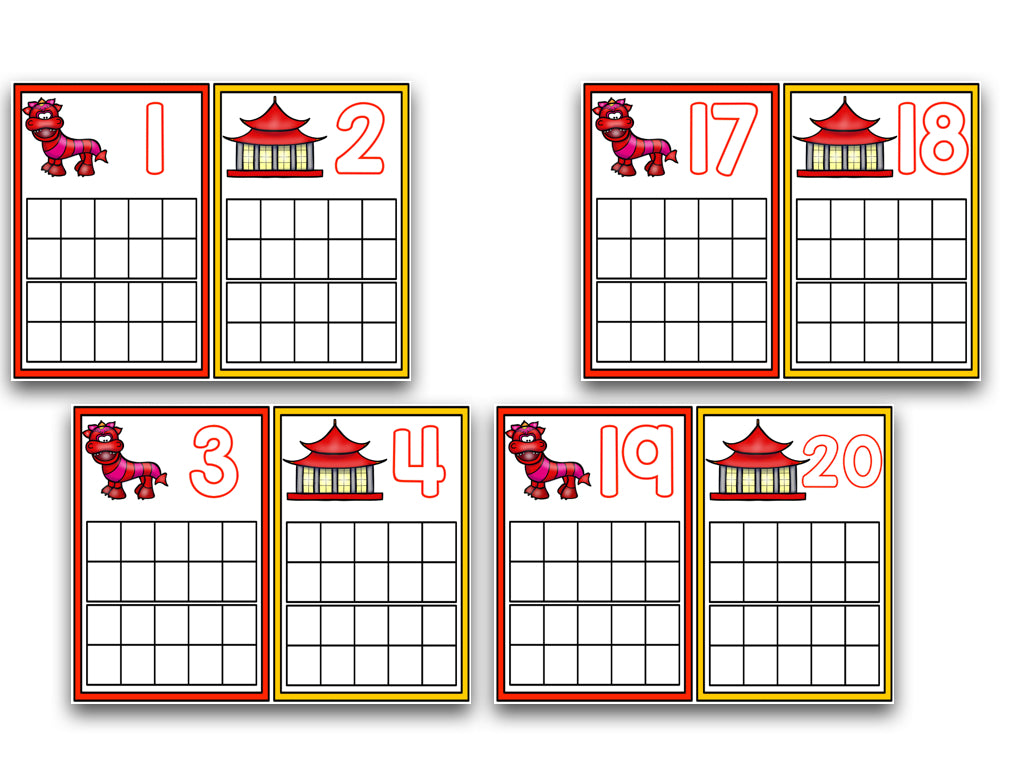 February Ten Frame Cards