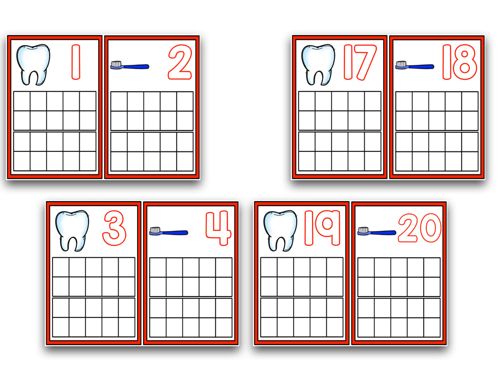 February Ten Frame Cards