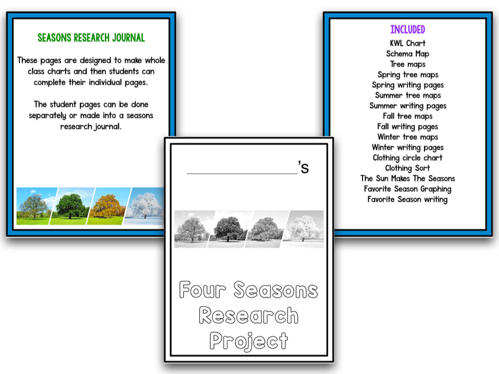 The Four Seasons: A Research and Writing Project
