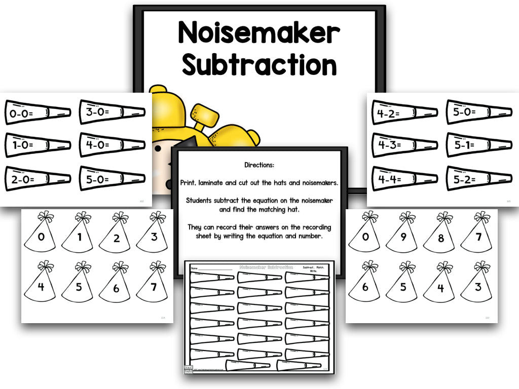 New Year 2025: A Blackline Math, Literacy, and Writing Creation!