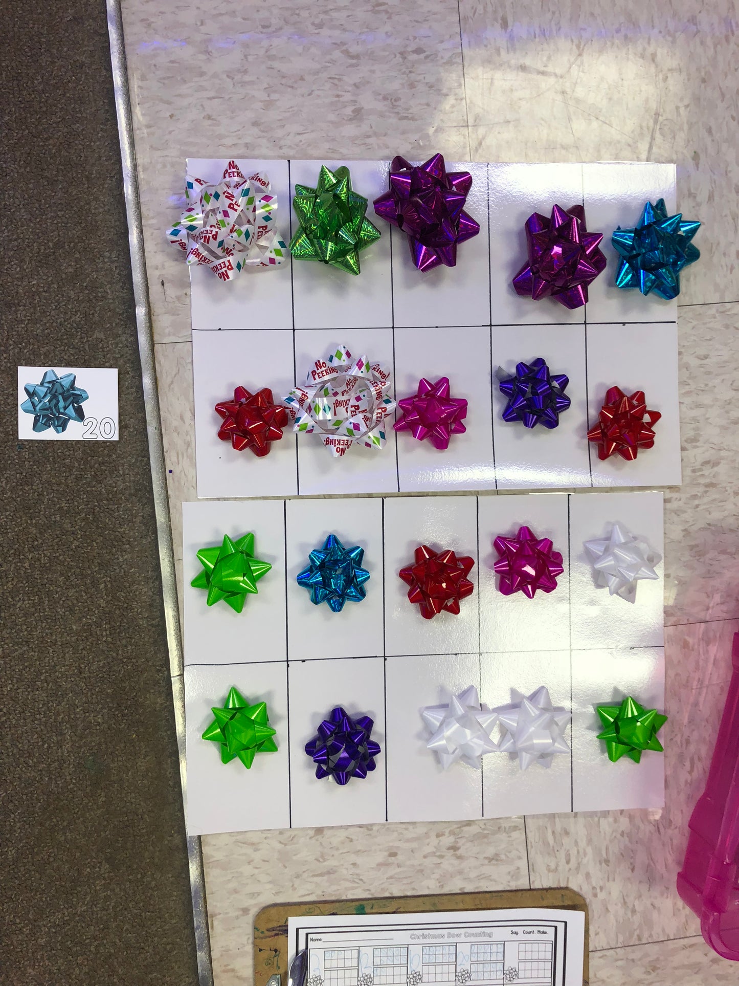 Christmas Bow Counting FREEBIE!