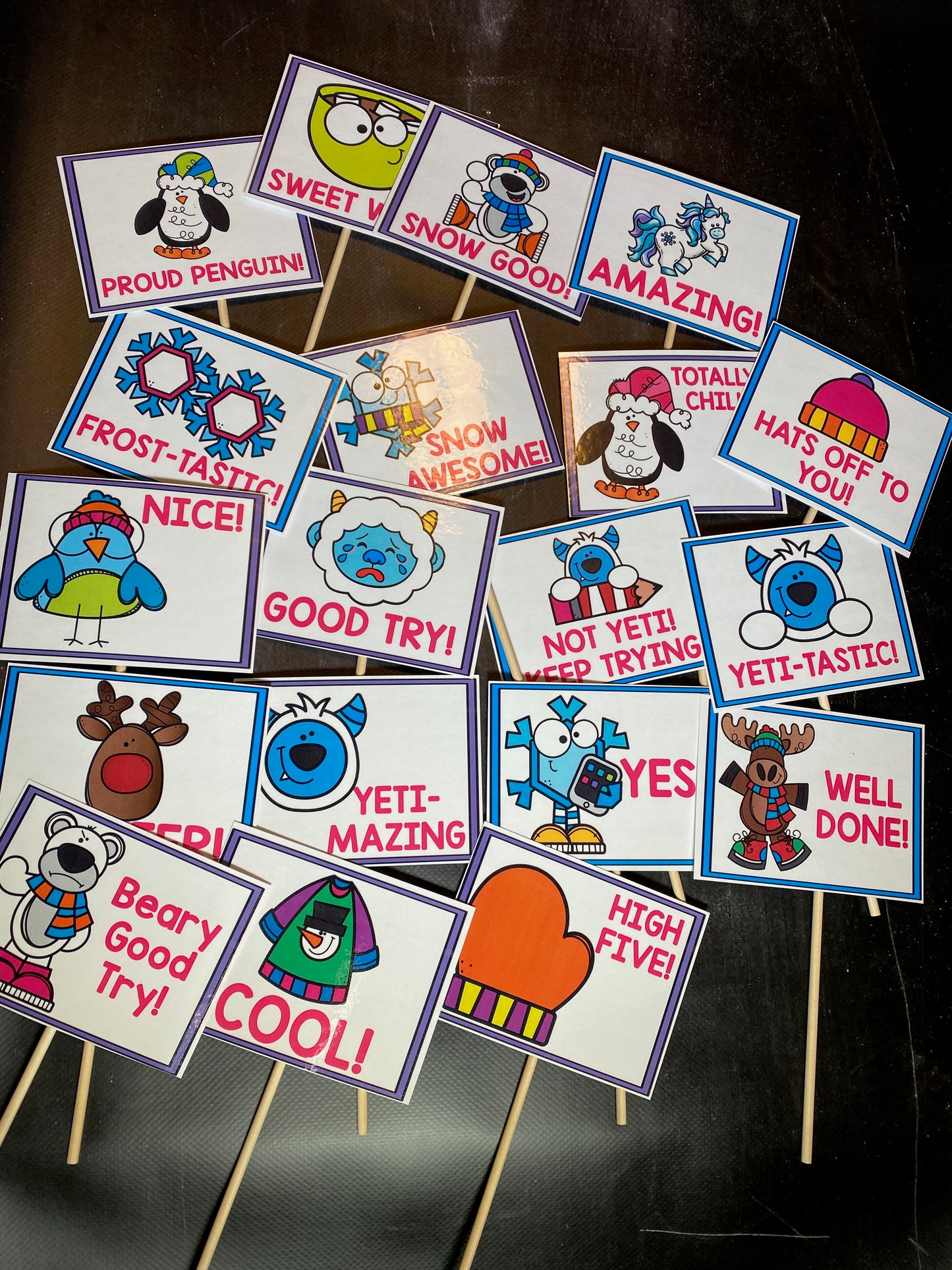 Motivational Signs Winter Theme
