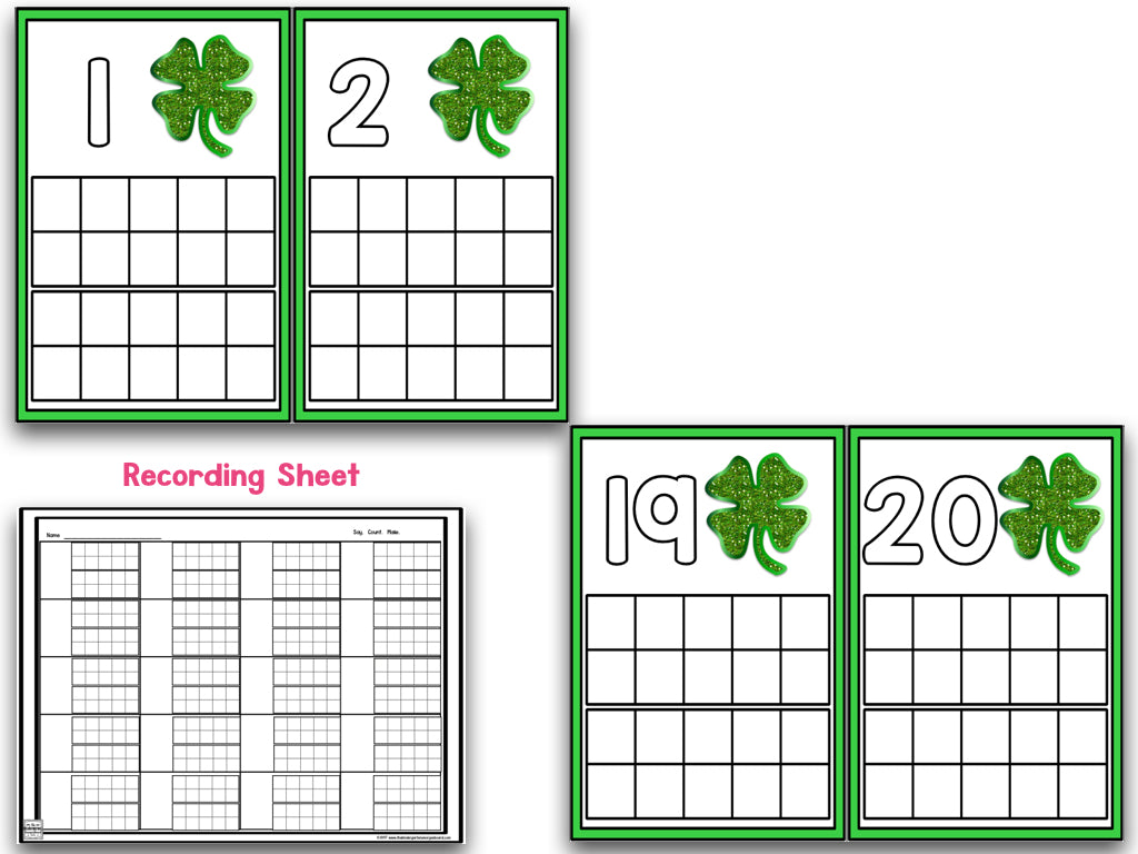 March Ten Frame Cards
